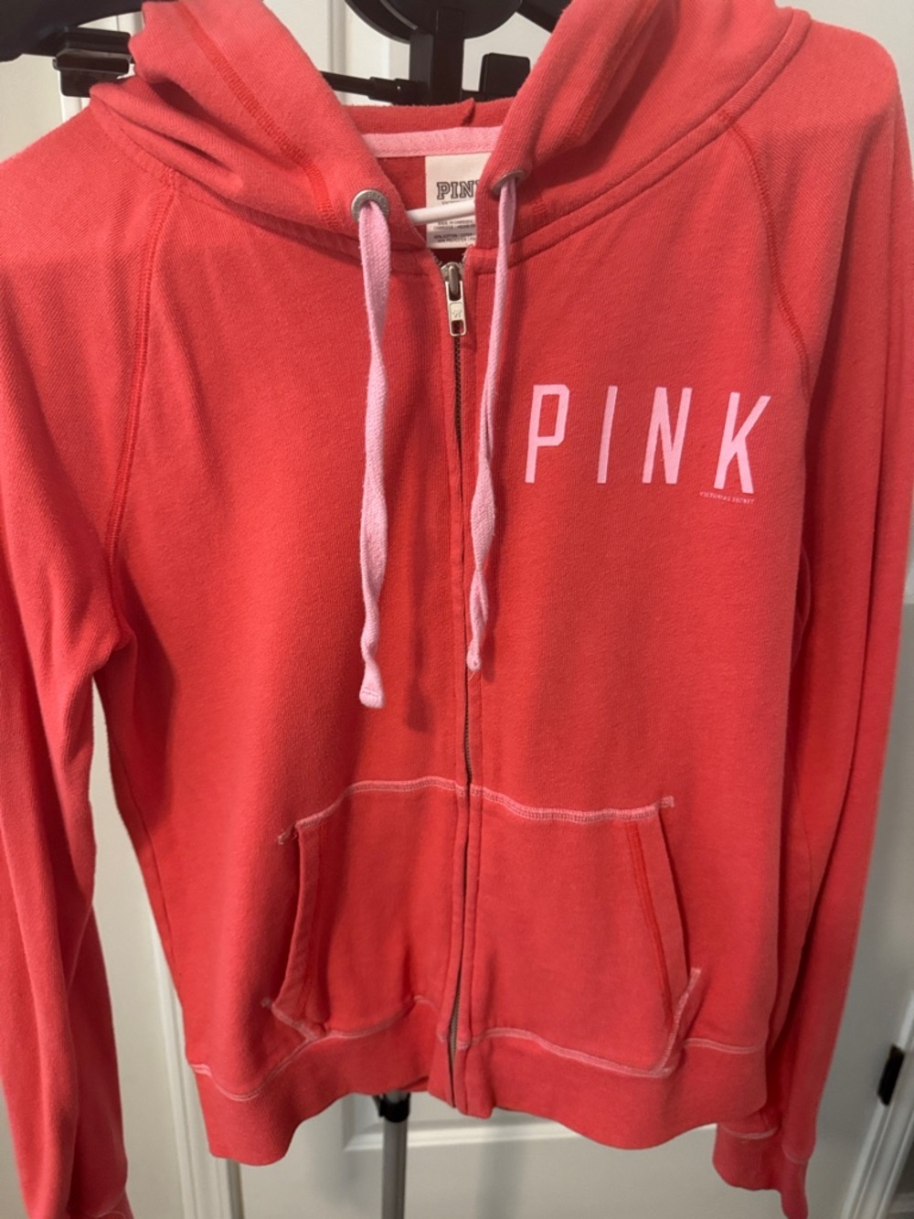 PINK by Victoria's Secret Coral Zip-Up Hoodie